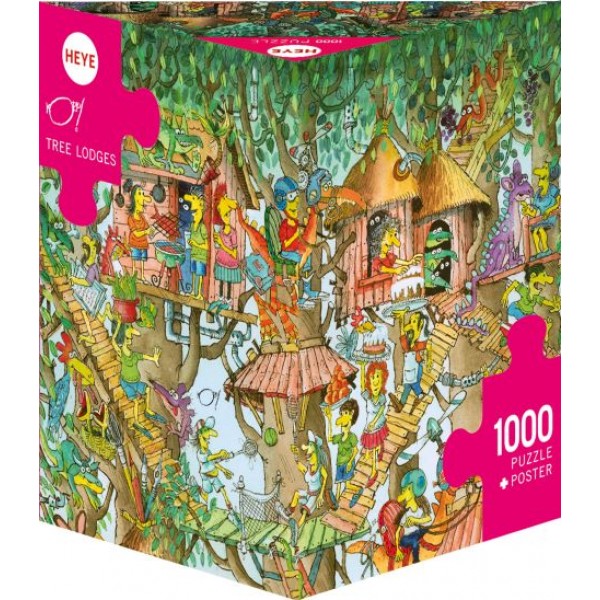 Życie w domkach na drzewach, Paul, 1000el. (Puzzle+plakat) - Sklep Art Puzzle